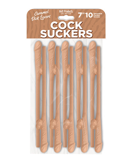 Cock Suckers Cock Suckers Pecker Straws - Caramel Lovers Pack of 10