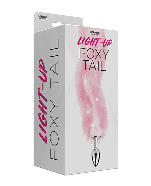 Foxy Tail Foxy Tail Light Up Faux Fur Butt Plug - Pink