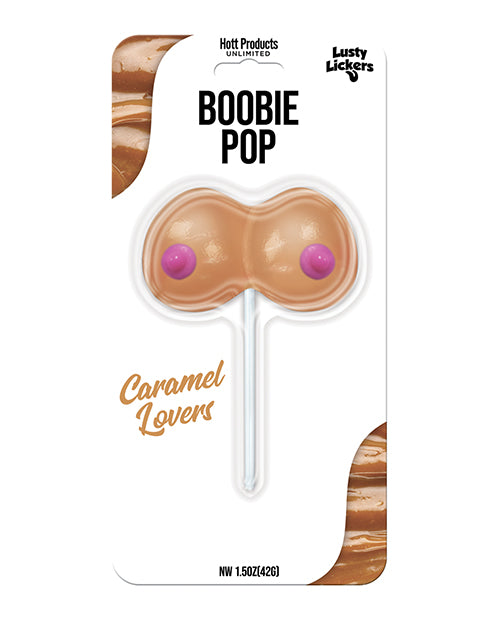 Hott Products Lusty Lickers Boobie Pop - Caramel Lovers