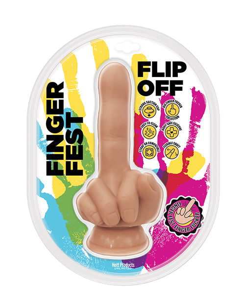 Finger Fest Finger Fest Flip Off Dildo - Flesh