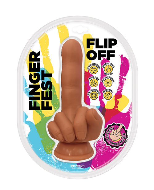 Finger Fest Finger Fest Flip Off Dildo - Tan