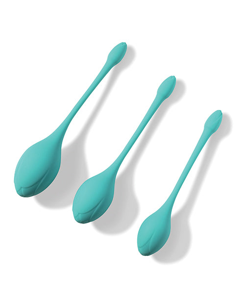 Honey Play Box Bluebell Floral 3 Size & Weight Kegel Ball Exercise Set - Blue