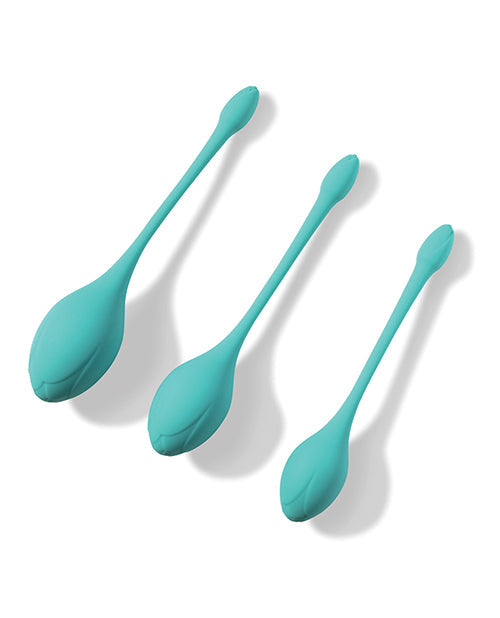 Honey Play Box Bluebell Floral 3 Size & Weight Kegel Ball Exercise Set - Blue