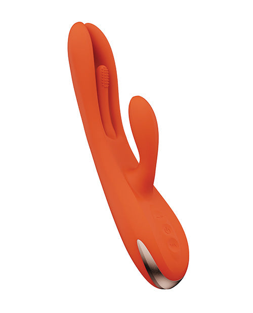 Honey Play Box Terri App Controlled Kinky Finger Tapping Rabbit Vibrator - Orange