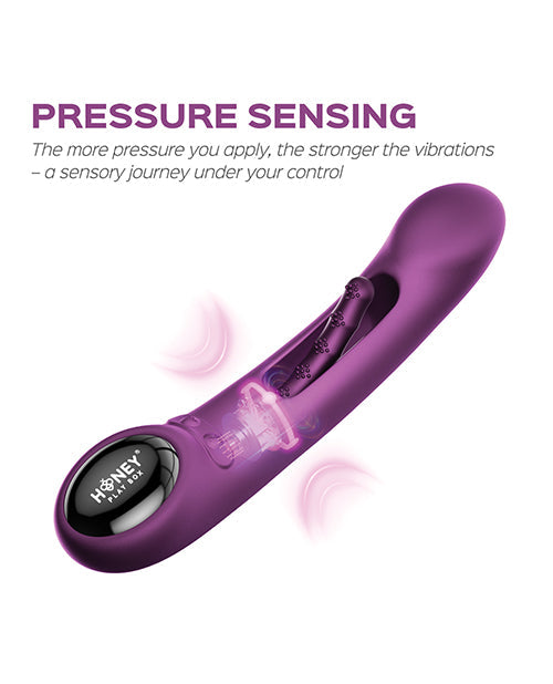Honey Play Box Tempo Pressure Sensing App-Controlled Flapping Vibrator - Purple