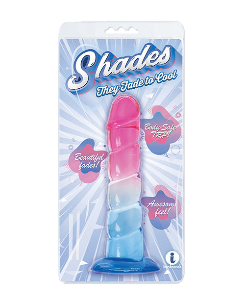 Shades Shades Jelly Swirl TPR Gradient Dong Small - Pink/Blue