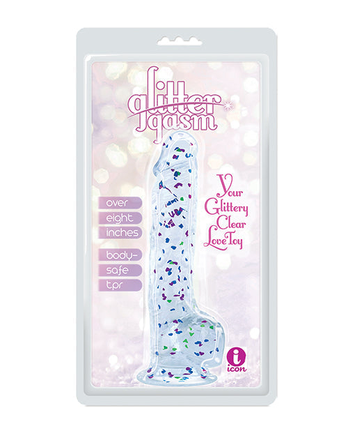 Glittergasm Glittergasm 8.5" Ballsy Dildo - Blue/Purple/Violet