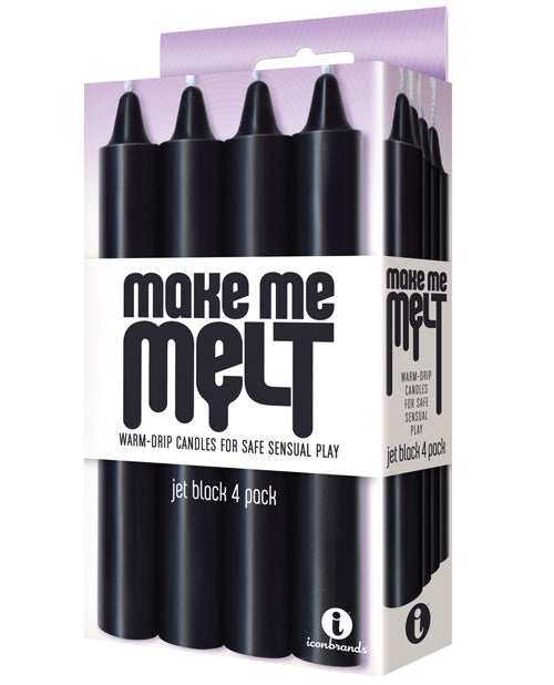 The 9s The 9's Make Me Melt Sensual Warm Drip Candles - Jet Black Pack of 4