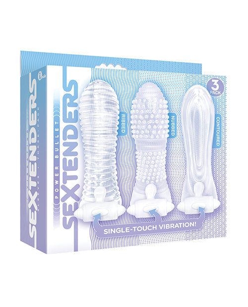The 9s The 9's Vibrating Sextenders Sleeves - Pack of 3