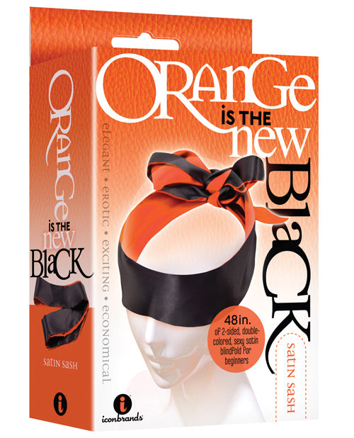 The 9s The 9's Orange is the New Black Satin Sash Reversible Blindfold