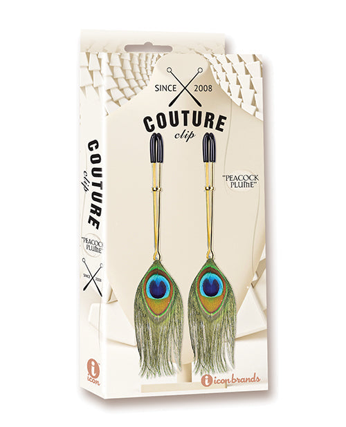 Couture Clips Couture Clips Luxury Nipple Clamps - Peacock Plume