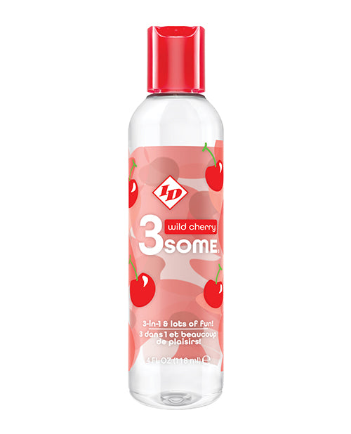 ID 3some ID 3some 3 in 1 Lubricant - 4 oz Wild Cherry