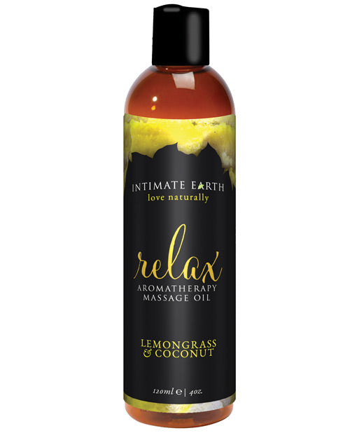 Intimate Earth Intimate Earth Relaxing Massage Oil - 120 ml Coconut & Lemongrass
