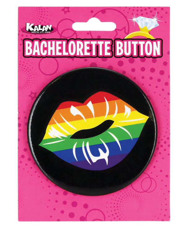 Kalan 3" Button - Rainbow Lips