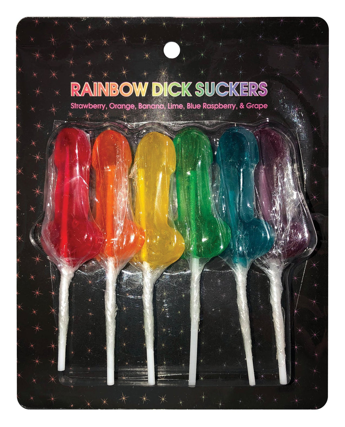 Kheper Rainbow Dick Suckers - Asst. Colors/Flavors Pack of 6