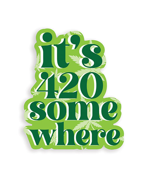 Kush Kards It's 420 Somewhere 420 Sticker - Pack of 3