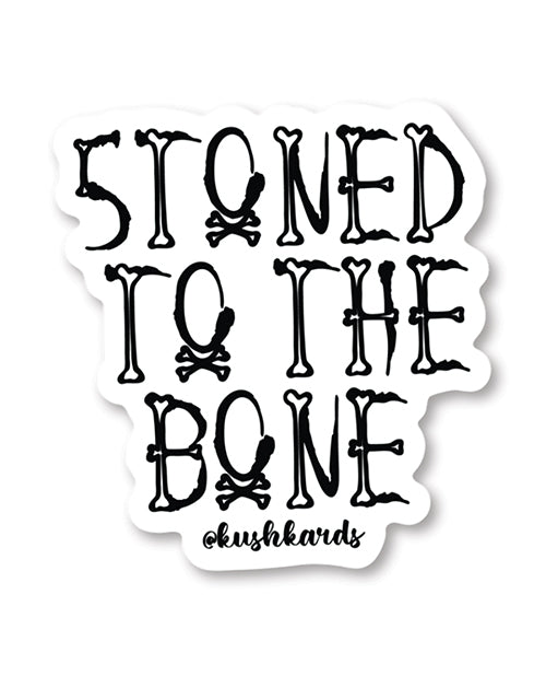 Kush Kards Halloween Stoned to the Bone Sticker - Pack of 3
