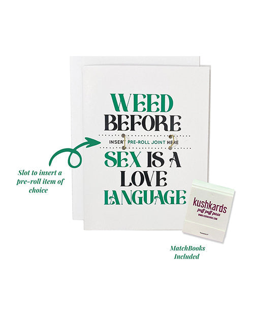 Kush Kards Weed Before Sex Greeting Card w/Matchbook