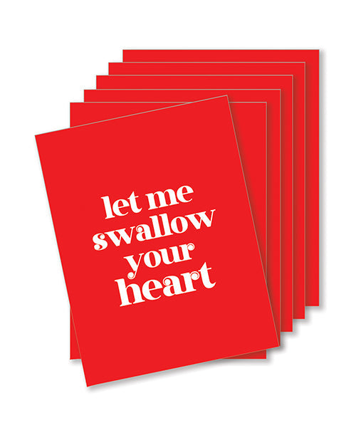 Kush Kards Swallow Your Heart Naughty Greeting Card - Pack Of 6