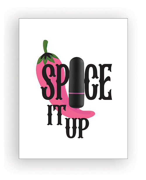 Naughty Kards Spice It Up Naughty Greeting Card w/Rock Candy Vibrator & Fresh Vibes Towelettes