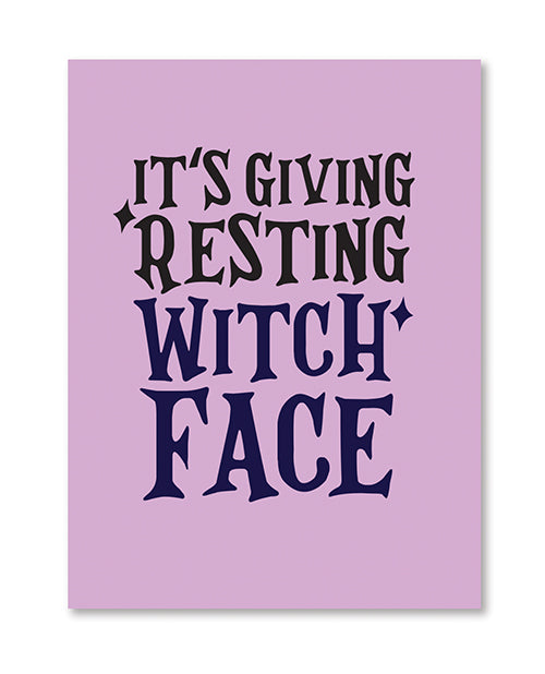 Kush Kards Halloween Witch Face Greeting Card w/Sticker