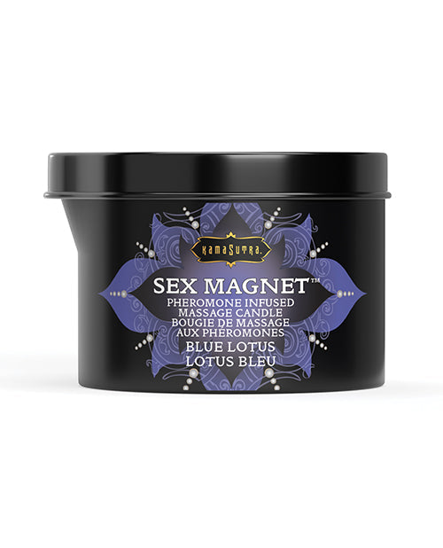 Kama Sutra Kama Sutra Sex Magnet Candle w/Pour Spout - 6 oz Blue Lotus