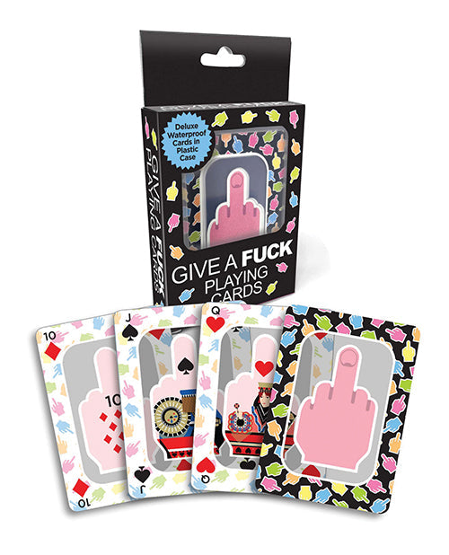 Little Genie Give A Fuck Waterproof Playing Cards w/Plastic Case