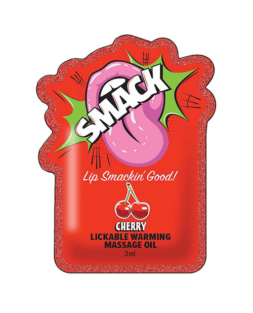 Smack Smack Lickable Warming Massage Oil - Cherry 3 ml pouch