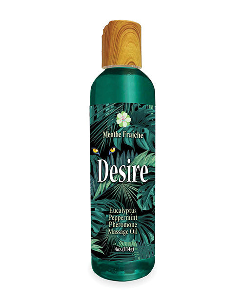Little Genie Desire Pheromone Massage Oil - 4 oz Eucalyptus/Peppermint