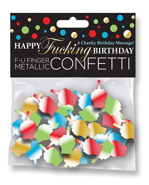 Candy Prints Happy Fucking Birthday FU Finger Confetti