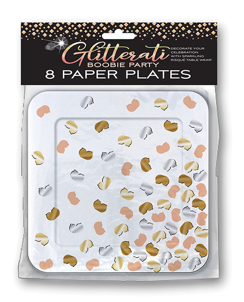 Candy Prints Glitterati Boobie Party Plates - Pack of 8