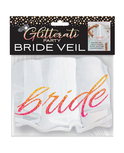 Candy Prints Glitterati Bride Veil - Rose Gold/White