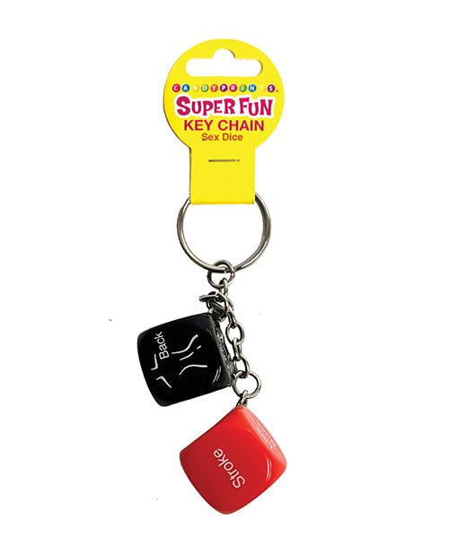Candy Prints Super Fun Sex Dice Key Chain - Multi Color