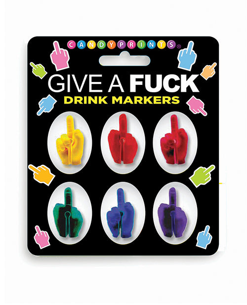 Little Genie Give A Fuck Drink Markers 6 pc Set - Multi-Color