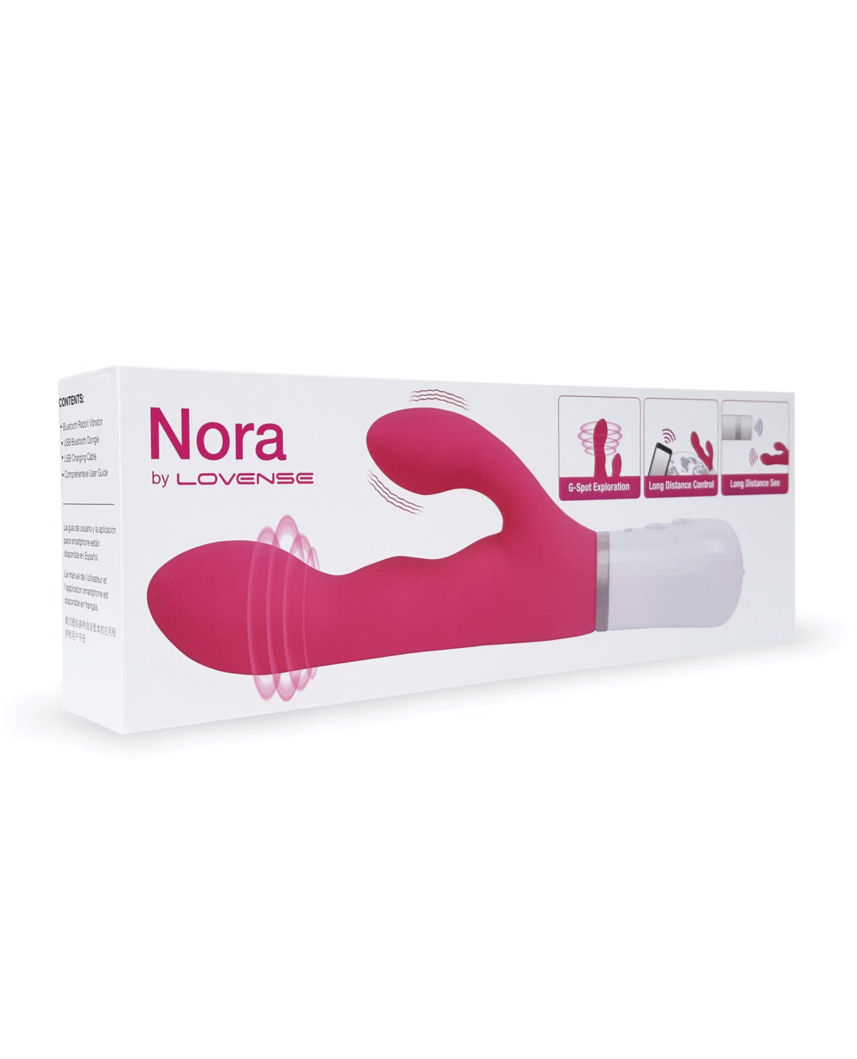 Lovense Lovense Nora Rotating Head Rabbit - Pink