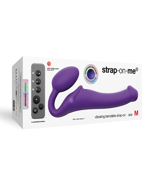 Strap-On-Me Strap On Me Vibrating Bendable Strapless Strap On Medium - Purple