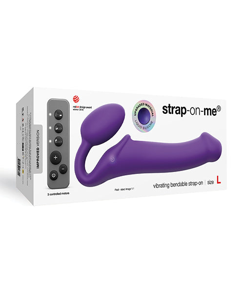 Strap-On-Me Strap On Me Vibrating Bendable Strapless Strap On Large - Purple