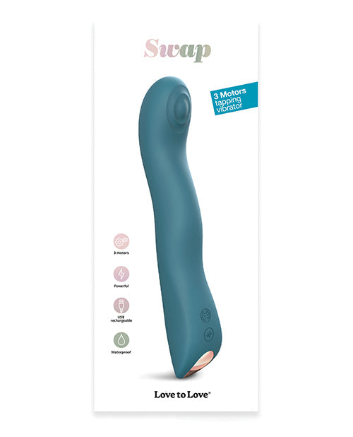 Love to Love Love to Love Swap Tapping Vibrator - Teal Me