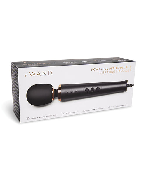 Le Wand Le Wand Powerful Petite Plug-In Vibrating Massager - Black