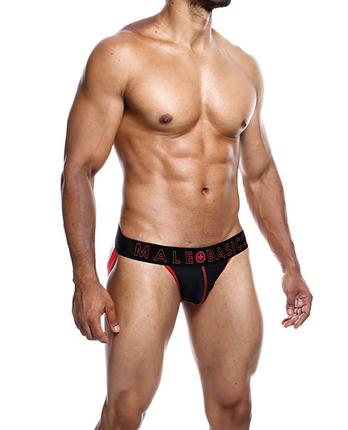 MaleBasics Male Basics Neon Jockstrap Red MD