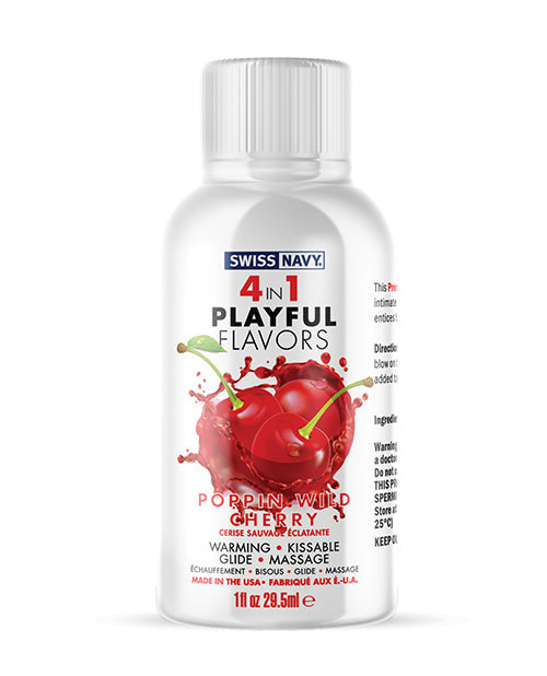 Swiss Navy Swiss Navy 4 in 1 Playful Flavors Poppin Wild Cherry - 1 oz