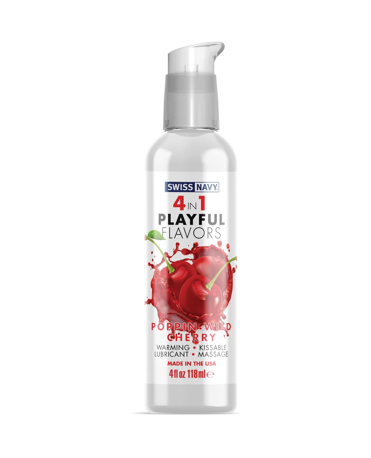 Swiss Navy Swiss Navy 4 in 1 Playful Flavors Poppin Wild Cherry - 4 oz