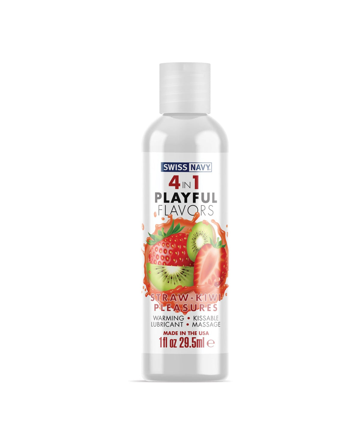 Swiss Navy Swiss Navy 4 in 1 Playful Flavors Strawberry Kiwi Pleasure - 1 oz