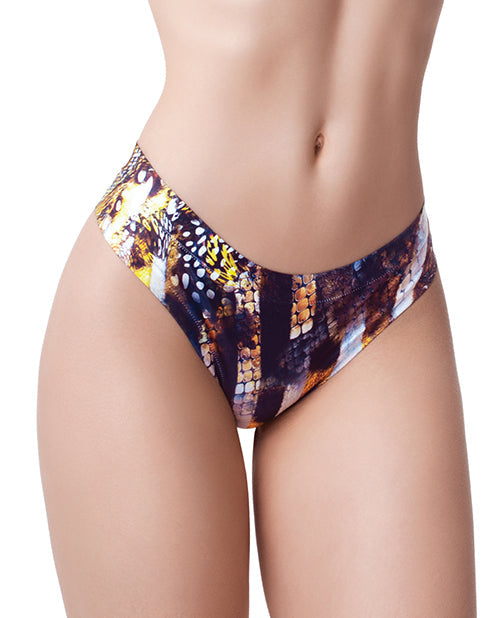 Mememe Mememe Go Wild Snake Printed Thong LG
