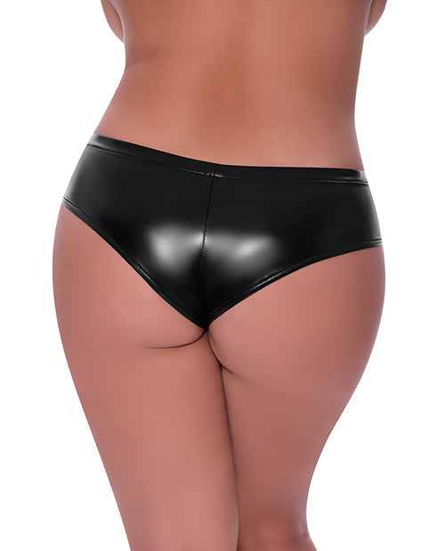 Exposed Club Candy Low Rise Split Crotch Boy Short Black QN