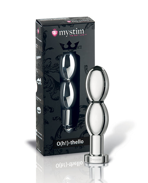 Mystim Mystim O(h!)-thello e-Stim Oval Aluminum Dildo