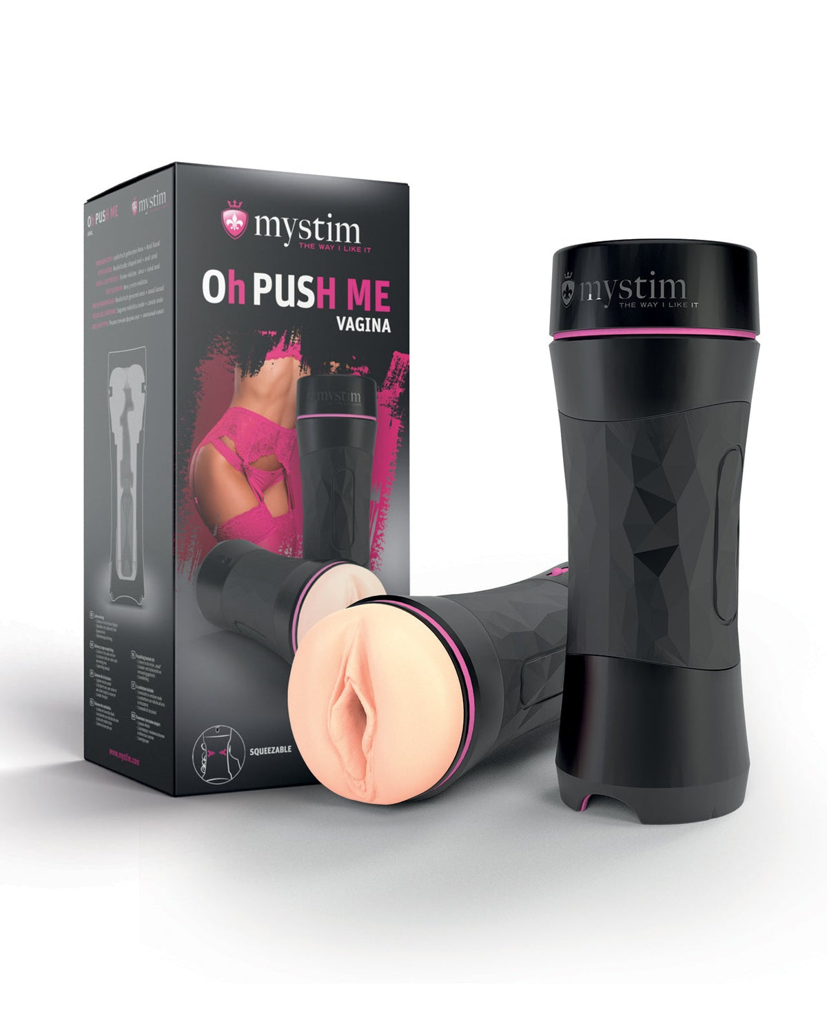 Mystim Mystim Oh-Pushme Vagina - Black