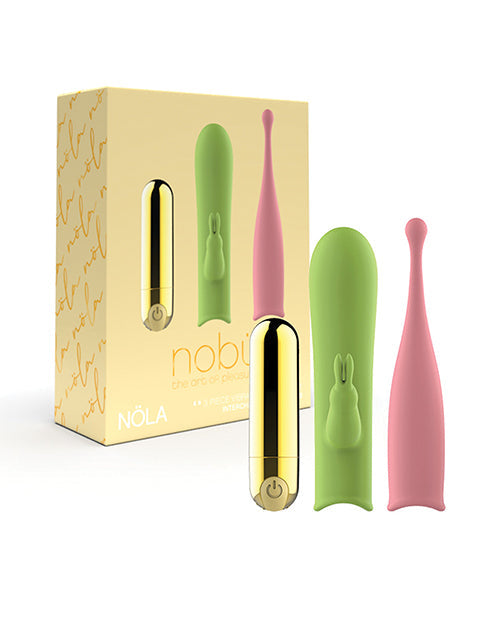 Nobu Nobu Nola Interchangeable Bullet Set - 3 Piece Set Pink/Green