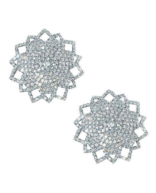 Neva Nude Neva Nude Ice Crystal Jewel Reusuable Silicone Nipple Pasties - Clear O/S