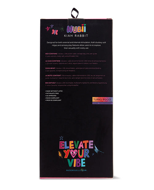 Nu Sensuelle Nu Sensuelle Nubii Kiah Turbo Boost & Heating Dual Stim Rabbit - Pink